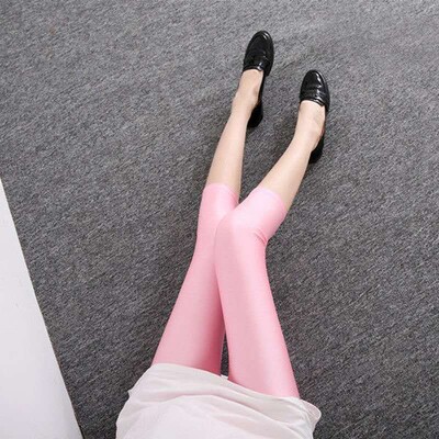 ženski ljetni kapri hlače do koljena ženski modni jednobojni crno sivi uski olovka kratke hlače jarko sjajne kratke hlače kapri