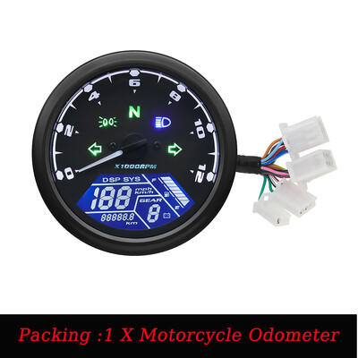 Contor de viteză universal pentru motociclete Contor de parcurs digital cu indicator de viteză 12000 kmh/mph Contor de oră Tahometru pentru Honda Yamaha