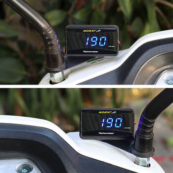 Мотоциклет Mini RPM Meter Цифров квадратен LCD дисплей Engine Tach Hour Meter Тахометър Габарит за BMW YAMAHA KAWASAKI Racing