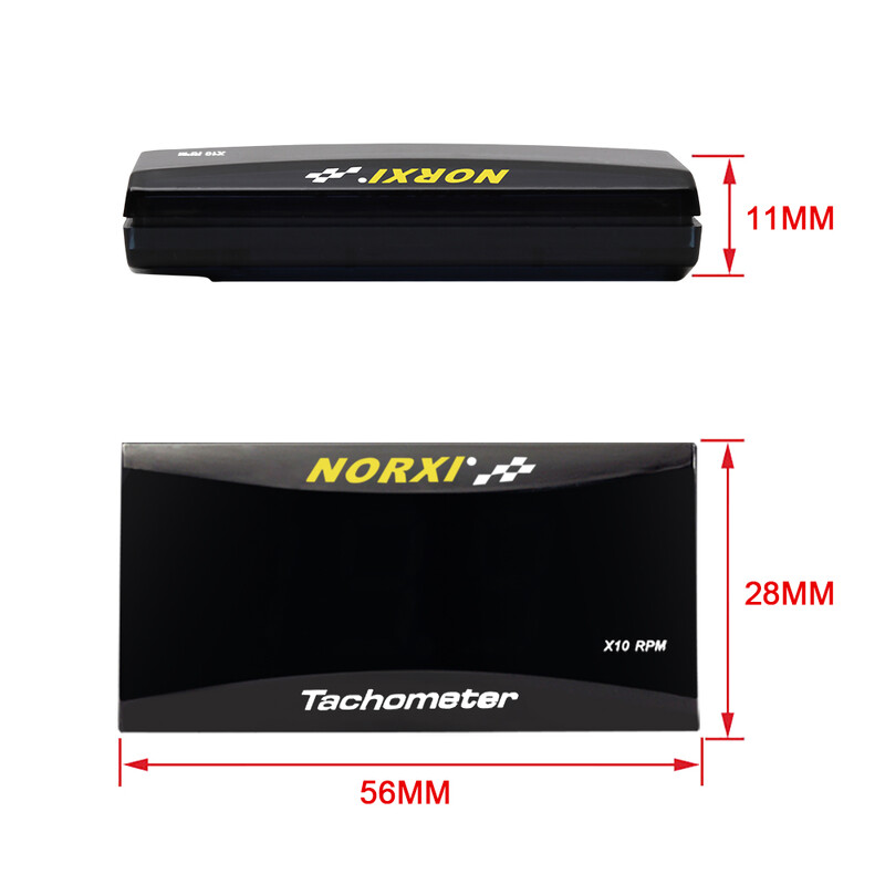 Motorkerékpár mini fordulatszám-mérő digitális négyzet alakú LCD kijelzős motor fordulatszám-óra mérő fordulatszámmérő BMW YAMAHA KAWASAKI Racinghez