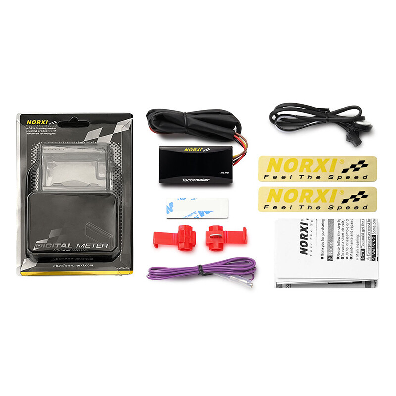 Motorkerékpár mini fordulatszám-mérő digitális négyzet alakú LCD kijelzős motor fordulatszám-óra mérő fordulatszámmérő BMW YAMAHA KAWASAKI Racinghez