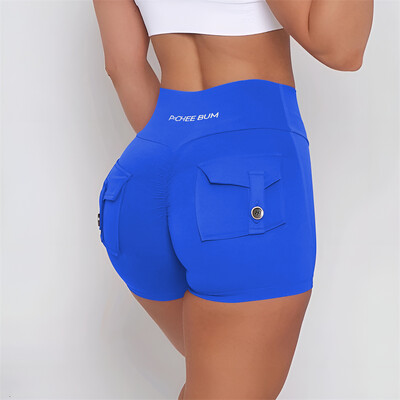 Pchee Bum Pantaloni scurți pentru femei Pocket Scrunch Butt Pantaloni scurți pentru sport de gimnastică Legging pentru femei Pantaloni scurți pentru femei Pantaloni pentru femei