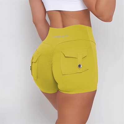 Pchee Bum Pantaloni scurți pentru femei Pocket Scrunch Butt Pantaloni scurți pentru sport de gimnastică Legging pentru femei Pantaloni scurți pentru femei Pantaloni pentru femei