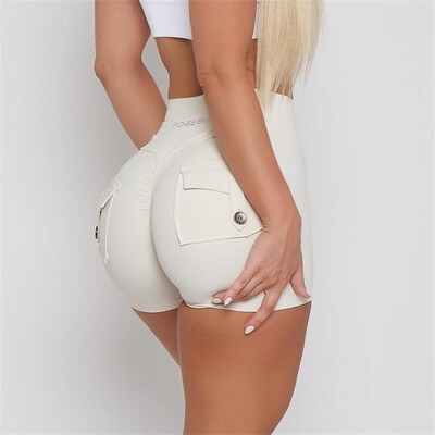 Pchee Bum Pantaloni scurți pentru femei Pocket Scrunch Butt Pantaloni scurți pentru sport de gimnastică Legging pentru femei Pantaloni scurți pentru femei Pantaloni pentru femei