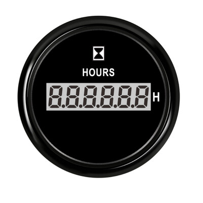 52 mm 2-tollised digitaalsed töötunnimõõturid veekindlad töötunniloendurid LCD-ekraaniga kella näidikud punase taustvalgustusega 9–32 V autojahtide paadimootorile