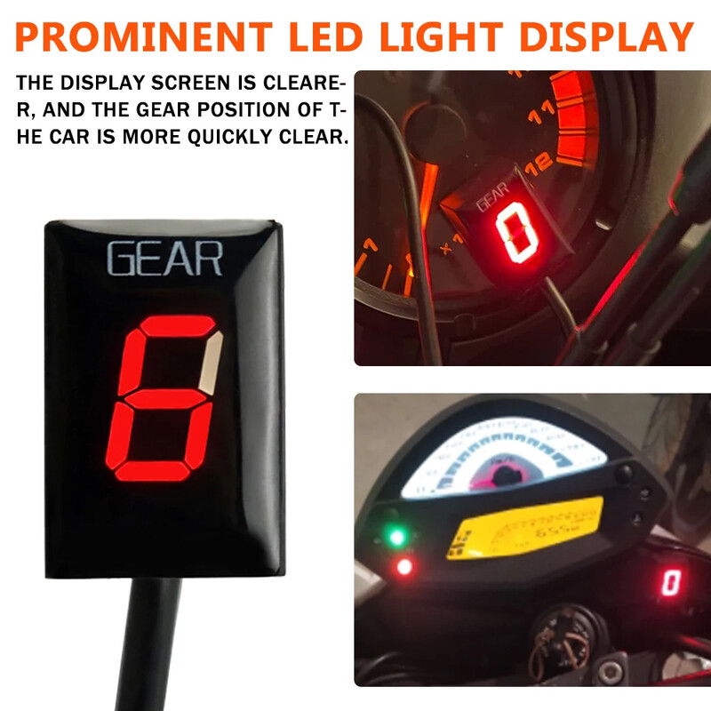 Pārnesuma indikators Yamaha YZF-R1 R6 R6S XJ6 FZ1 FZ1N FZ8 FZS 1000 Fazer TDM 900 FZ400 Motociklu piederumi Ātruma mērītājs