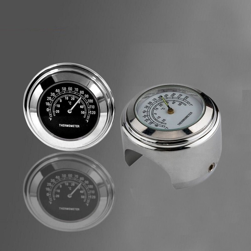 Bară de mâner pentru motociclete Termometru pentru ghidon Cadran rezistent la apă Ușor de instalat Termometru pentru motociclete Accesorii pentru motociclete