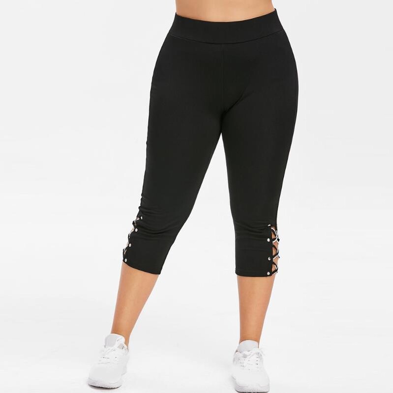 Jauna stila legingi sievietēm ar augstu vidukli apgrieztas bikses bikses elastīgas modes tievi legingi Īsi legingi vasaras pusgarās bikses