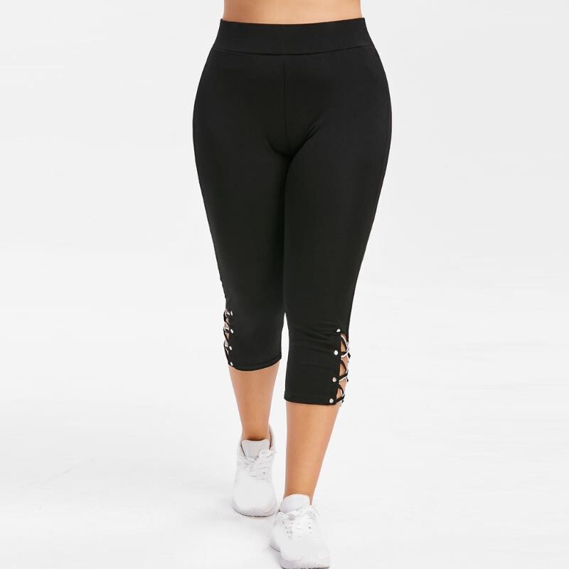 Jauna stila legingi sievietēm ar augstu vidukli apgrieztas bikses bikses elastīgas modes tievi legingi Īsi legingi vasaras pusgarās bikses