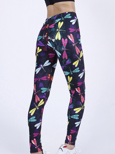 CUHAKCI krāsaini apdrukāti sporta ielu apģērbi ar augstu vidukli Leggins sievietēm fitnesa bikses vasaras bikses sporta zāle Seksīgi legingi ikdienas bikses