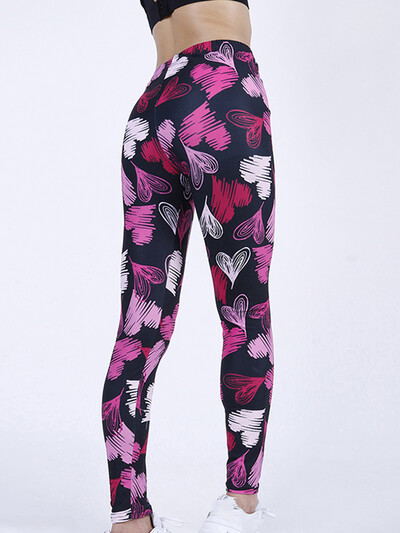 CUHAKCI krāsaini apdrukāti sporta ielu apģērbi ar augstu vidukli Leggins sievietēm fitnesa bikses vasaras bikses sporta zāle Seksīgi legingi ikdienas bikses