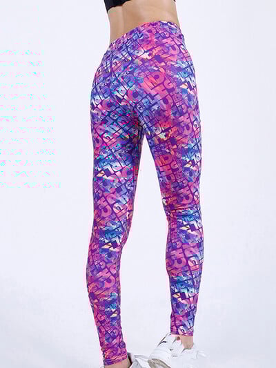 CUHAKCI krāsaini apdrukāti sporta ielu apģērbi ar augstu vidukli Leggins sievietēm fitnesa bikses vasaras bikses sporta zāle Seksīgi legingi ikdienas bikses