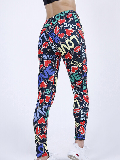 CUHAKCI krāsaini apdrukāti sporta ielu apģērbi ar augstu vidukli Leggins sievietēm fitnesa bikses vasaras bikses sporta zāle Seksīgi legingi ikdienas bikses