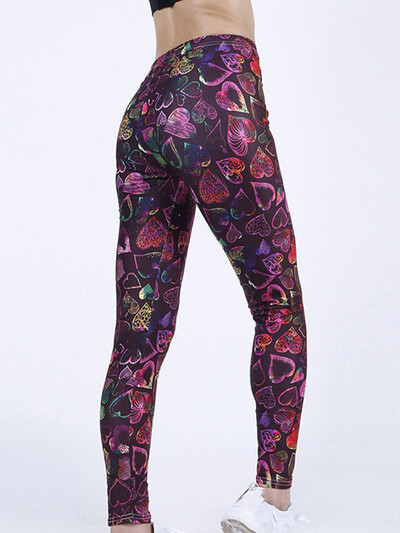 CUHAKCI krāsaini apdrukāti sporta ielu apģērbi ar augstu vidukli Leggins sievietēm fitnesa bikses vasaras bikses sporta zāle Seksīgi legingi ikdienas bikses