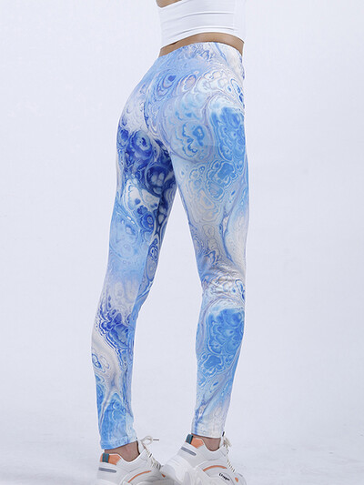 CUHAKCI krāsaini apdrukāti sporta ielu apģērbi ar augstu vidukli Leggins sievietēm fitnesa bikses vasaras bikses sporta zāle Seksīgi legingi ikdienas bikses