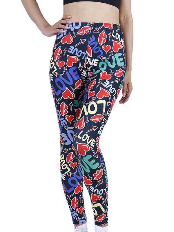 CUHAKCI krāsaini apdrukāti sporta ielu apģērbi ar augstu vidukli Leggins sievietēm fitnesa bikses vasaras bikses sporta zāle Seksīgi legingi ikdienas bikses