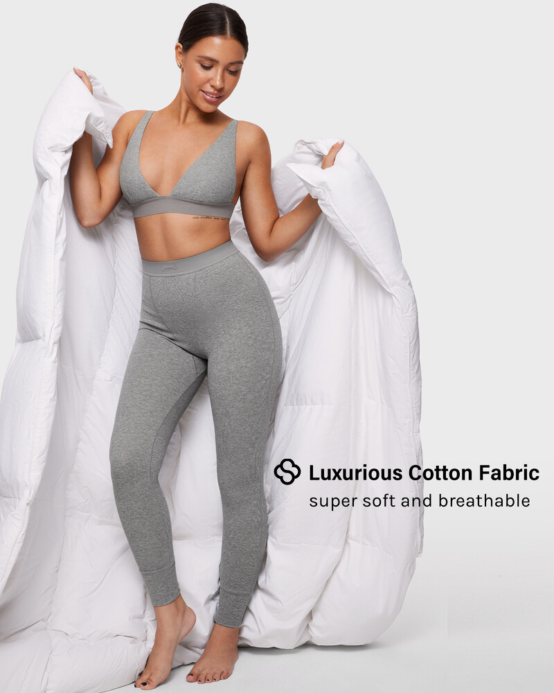 Sieviešu kokvilnas legingi, mīkstās jogas bikses ar augstu jostasvietu