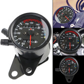 Odometra mērītājs ar LED signāla gaismas universālo fona apgaismojuma indikatoru Cafe Racer motocikla 12V motocikla spidometram