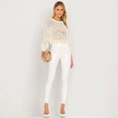 Mākslīgās ādas purpursarkanas sieviešu spīdīgas PVC bikses Sexy Slim legingi Lateksa elastīgi ar augstu vidukli PU Bodycon bikses JAUNAS vasaras bikses