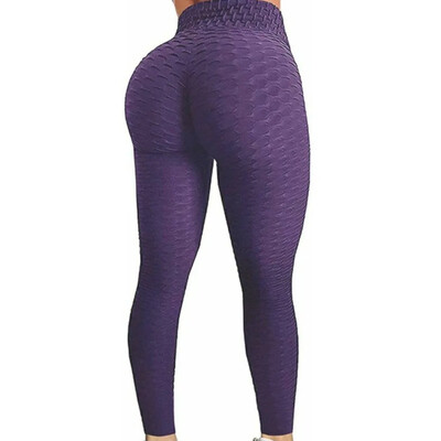 Női varrat nélküli elasztikus buborékos nadrágok szexi karcsú harisnya kültéri kocogás séta magas derekú csípő emelés divat jóga leggings