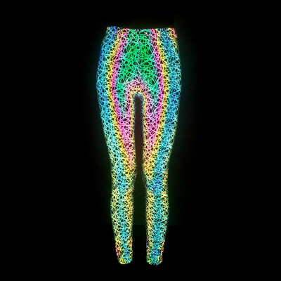 Colanți colorați reflectorizați pentru femei Techwear Pantaloni Harajuku Antrenament noaptea Jogging Colanți Fashion INS Pantaloni Roupas Femininas