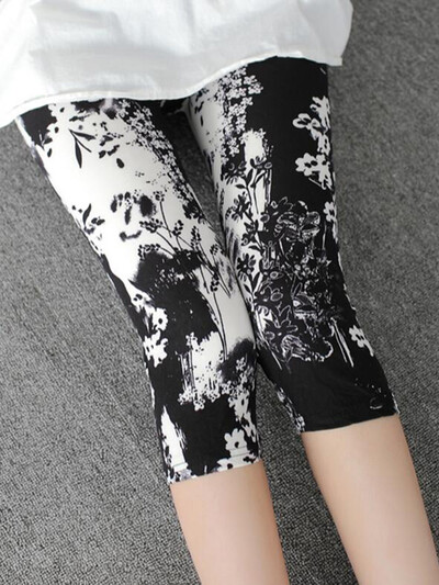 CUHAKCI Leggings de antrenament pentru femei de vară negru Jegging cu talie înaltă Capri elastic legging de fitness Mujer Solid