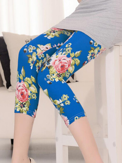 YSDNCHI Nyomtató Leggings Női Nyári Alsó Fitness Elasztikus Hot Ale Rövid nadrág Nagy piros Virágos Leggins 2022 Új Dropship