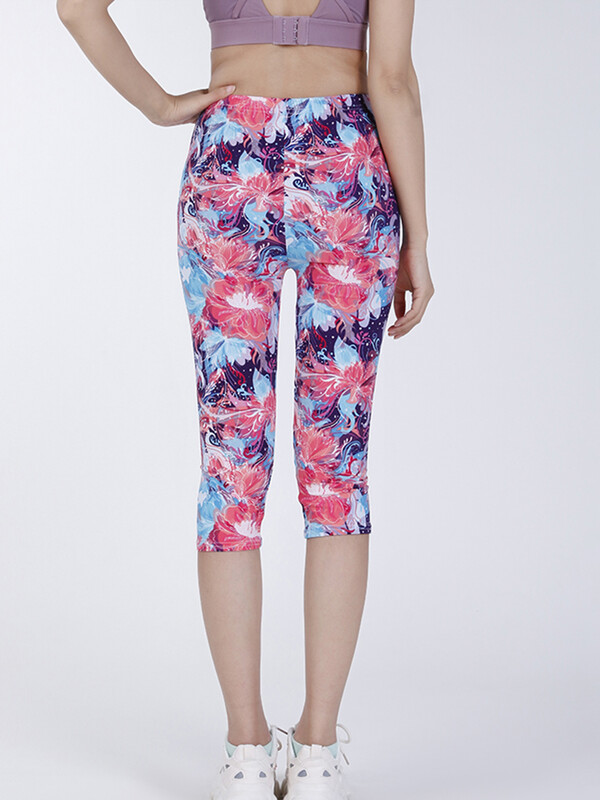 YSDNCHI Nyomtató Leggings Női Nyári Alsó Fitness Elasztikus Hot Ale Rövid nadrág Nagy piros Virágos Leggins 2022 Új Dropship