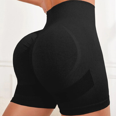 Magas derekú, rövid harisnya, női push up leggings varrat nélküli fitnesz edzés Futás rövidnadrág jóga nadrág nyári edzőtermi viselet