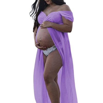 Grūtnieču kleitas fotosesijai Seksīgs halāts Grossesse Fotografēšana Maxi kleita Kāzu ballītes fotogrāfija Grūtnieces Apģērbs