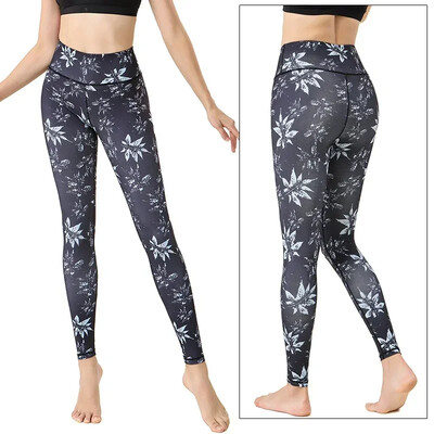 Cloud Hide Flower Fitness Αθλητικά κολάν για Γυναικεία Γυμναστική Γιόγκα Παντελόνι Ψηλόμεσο Σέξι Μακρύ Καλσόν Τρέξιμο Παντελόνι Προπόνηση Plus Size