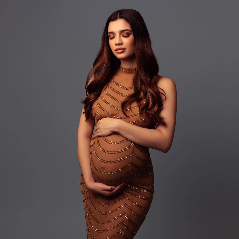 Accesorii fotografice de maternitate sexy Rochie lungă Rochie maxi pentru baby showers pentru femei însărcinate Sesiune foto Rochie cu elastic înalt