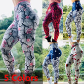 Hlače za jogu s printom veće veličine Ženske jedinstvene tajice za fitness Sportske tajice za vježbanje Seksi Push Up odjeća za teretanu Hlače za trčanje