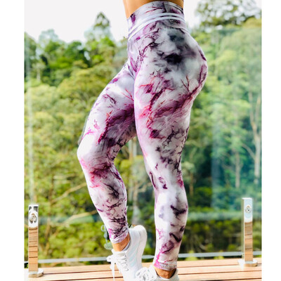 Hlače za jogu s printom veće veličine Ženske jedinstvene tajice za fitness Sportske tajice za vježbanje Seksi Push Up odjeća za teretanu Hlače za trčanje