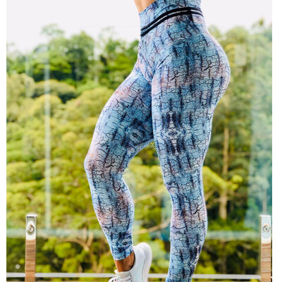 Hlače za jogu s printom veće veličine Ženske jedinstvene tajice za fitness Sportske tajice za vježbanje Seksi Push Up odjeća za teretanu Hlače za trčanje