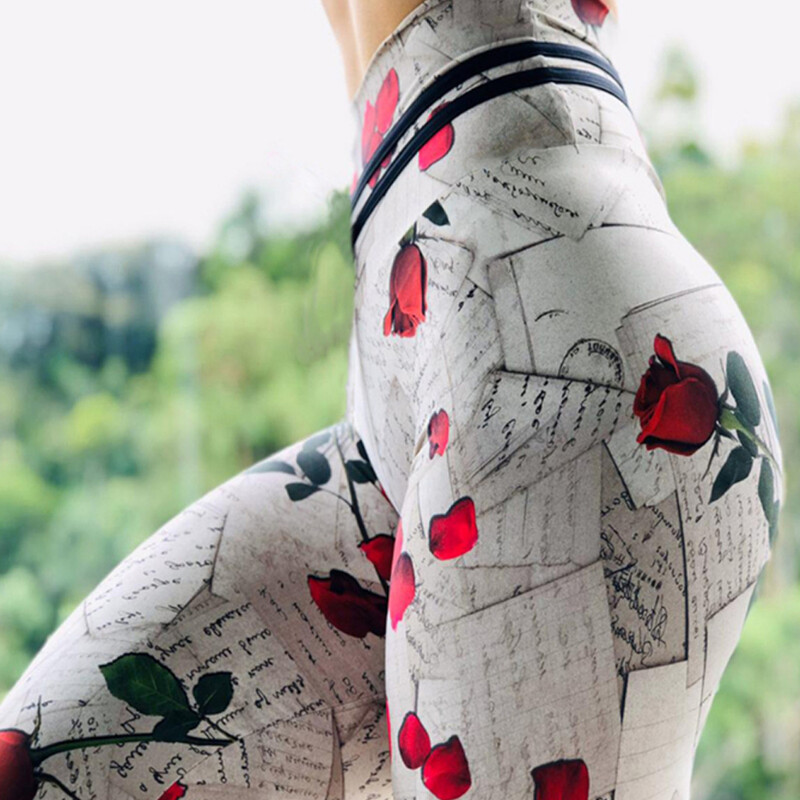 Hlače za jogu s printom veće veličine Ženske jedinstvene tajice za fitness Sportske tajice za vježbanje Seksi Push Up odjeća za teretanu Hlače za trčanje