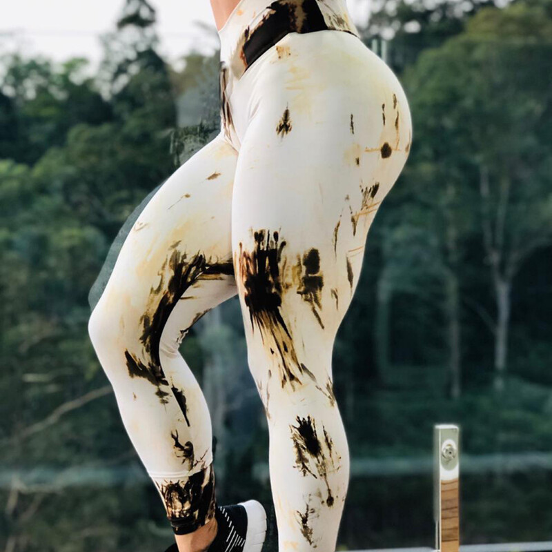 Hlače za jogu s printom veće veličine Ženske jedinstvene tajice za fitness Sportske tajice za vježbanje Seksi Push Up odjeća za teretanu Hlače za trčanje