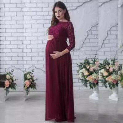 Rochii de maternitate din dantelă sexy pentru baby showers ședință foto rochie maxi de sarcină fantezie lungă eleganță femei gravide prop fotografie
