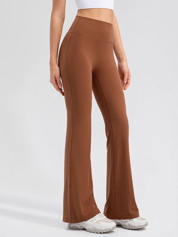 INLUMINE új meztelen sportágú, kiszélesedő leggings, női jóga nadrág, edzőtermi fitnesz harisnya, női utcai viselet, alkalmi széles szárú nadrág