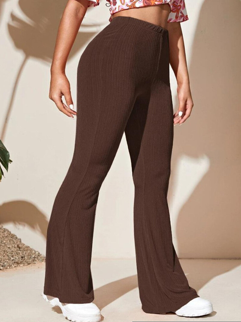 LW BASICS Plus Size High Waist Flared Strechy Παντελόνι Γυναικείο Παντελόνι Γιόγκα Κολάν γυμναστικής Φαρδύ Φαρδύ Killer Παντελόνι