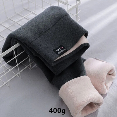 Sieviešu biezas jēra vilnas legingi korejiešu ziemas ikdienas plānās siltās zīmuļa bikses, kā arī samta bikses ar augstu vidukli līdz potītēm