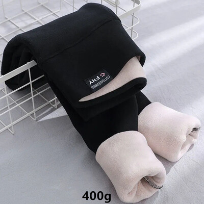 Sieviešu biezas jēra vilnas legingi korejiešu ziemas ikdienas plānās siltās zīmuļa bikses, kā arī samta bikses ar augstu vidukli līdz potītēm