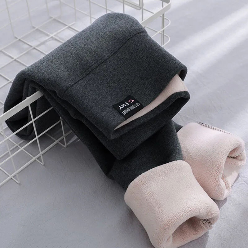 Sieviešu biezas jēra vilnas legingi korejiešu ziemas ikdienas plānās siltās zīmuļa bikses, kā arī samta bikses ar augstu vidukli līdz potītēm