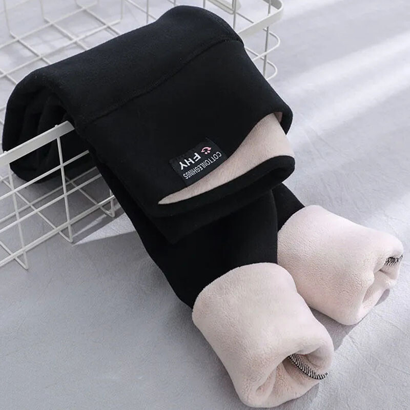 Sieviešu biezas jēra vilnas legingi korejiešu ziemas ikdienas plānās siltās zīmuļa bikses, kā arī samta bikses ar augstu vidukli līdz potītēm