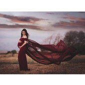 Váll nélküli hosszú terhességi ruha fotózás kellékek farok maxi ruha fotózáshoz terhes nők ruhái kismama ruhák