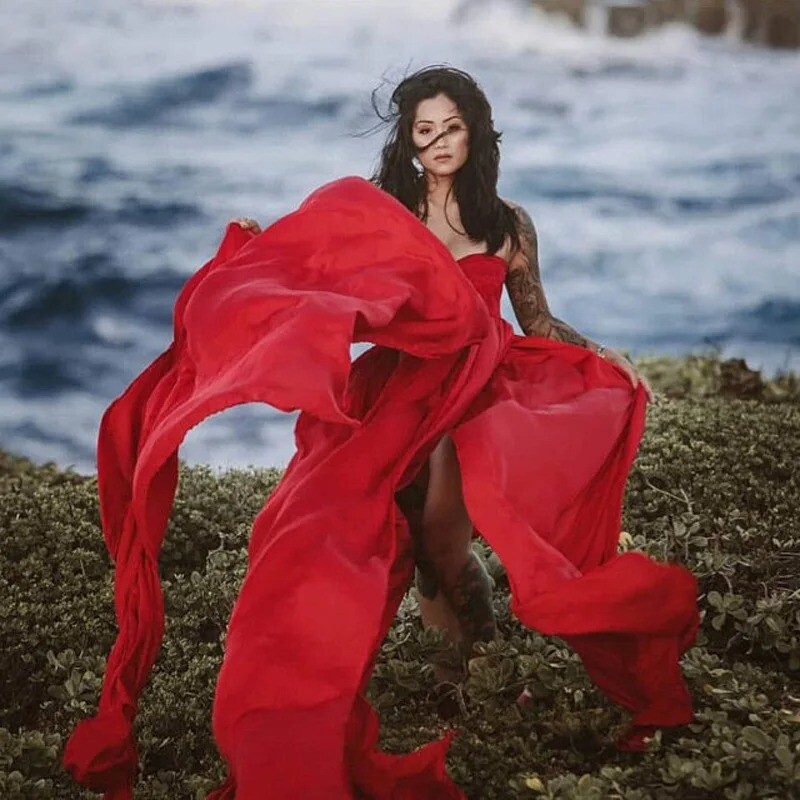 Mežģīņu šifona grūtnieču kleitas ar šķeltu priekšpusi gara grūtniecības fotografēšanas kleita grūtniecēm Maxi kleita foto aksesuāriem 2020 JAUNUMS