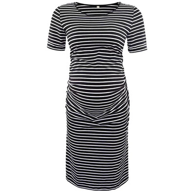 2024. aasta suvine naiste rasedatele mõeldud Bodycon Ruched küljekleit vabaaja lühikeste ja 3/4 varrukatega kleit igapäevaseks kandmiseks või beebiõhtuks
