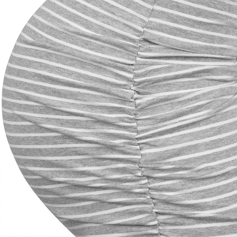 Ljetna ženska haljina za trudnice s naborima sa strane 2024., ležerna kratka haljina s 3/4 rukavima za svakodnevno nošenje ili za kupanje djeteta