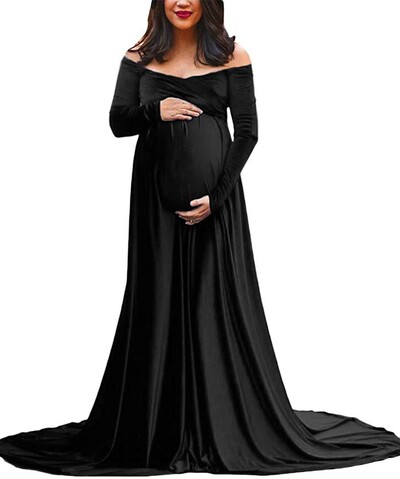 Pikk raseduskleit Pleuche Elegence raseduskleidid fotograafia Maxi raseduskleit fotorekvisiit rasedatele