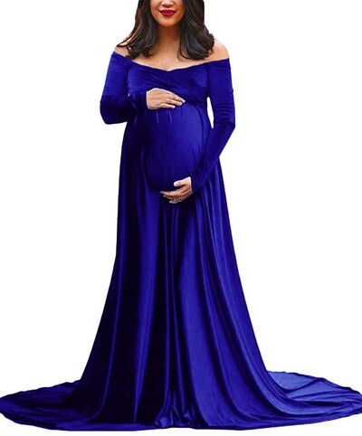 Pikk raseduskleit Pleuche Elegence raseduskleidid fotograafia Maxi raseduskleit fotorekvisiit rasedatele